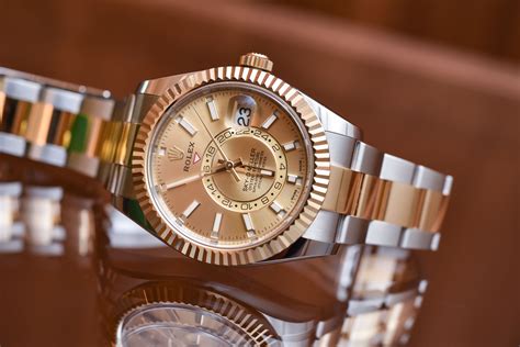 rolex two tone sky dweller review|Rolex Sky-Dweller diamond bezel.